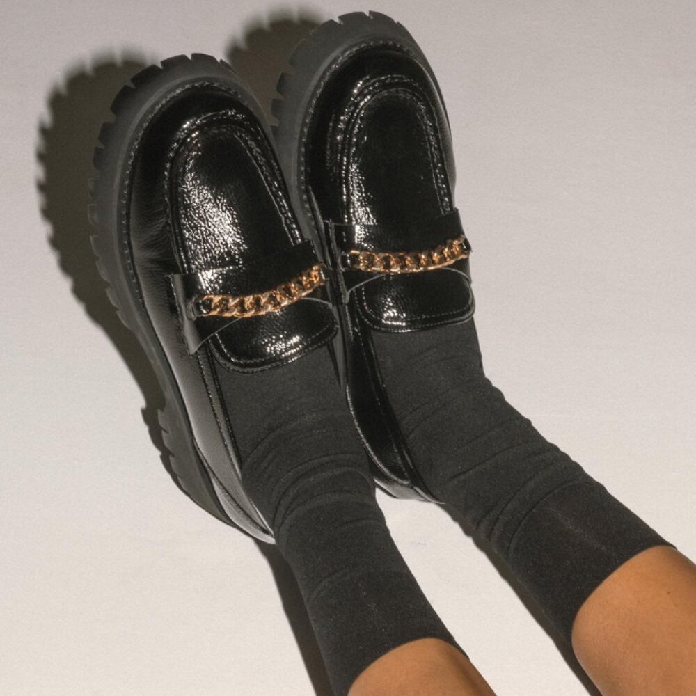 Princess Polly Unchained Patent Loafers